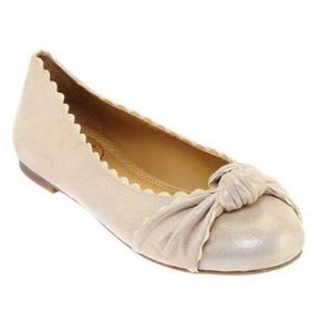 Jack Rogers ballet flat - “holly suede” gold